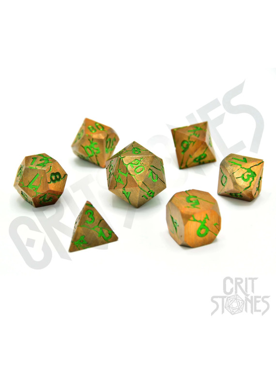Gorgon Gaze Metal RPG Dice Set