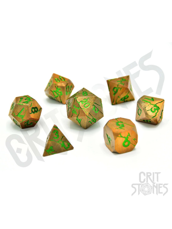 Gorgon Gaze Metal RPG Dice Set