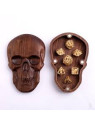 Black Walnut Premium Wooden Skull Gaming Accessory Case